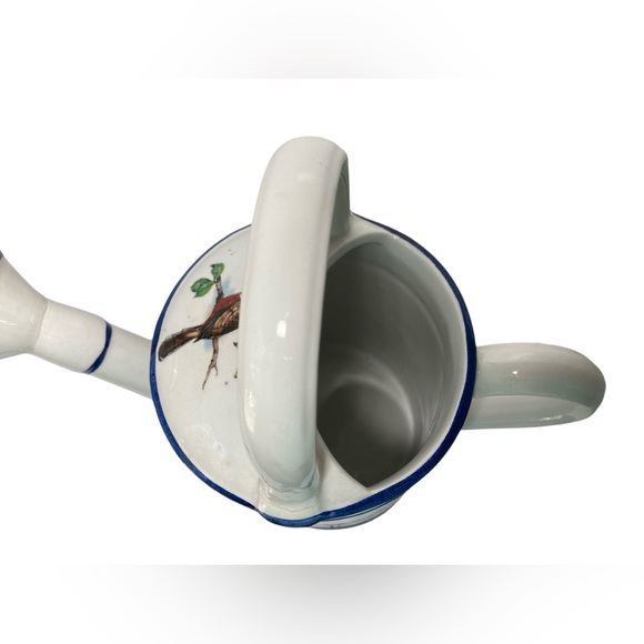 Ceramic Watering Water Jug Can Birds Made in Portugal Pottery Decor 8" x 9" - Picture 6 of 11